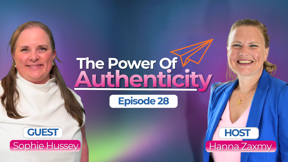 Picture of Sophie Hussey in white top as guest and Hanna Zaxmy in blue jacket and pink top.